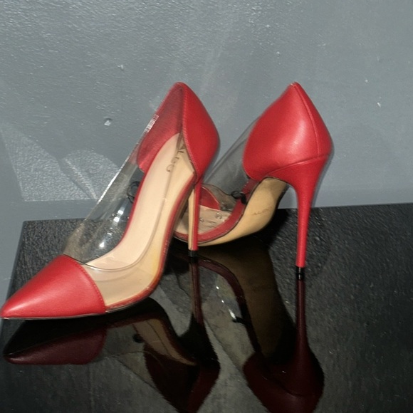Aldo Red Transparent Heels - Picture 2 of 7